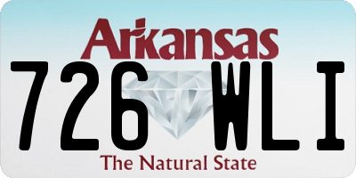 AR license plate 726WLI