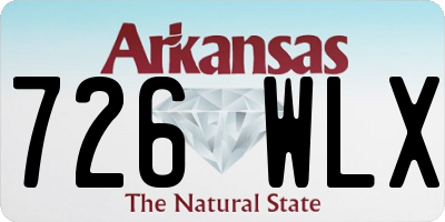 AR license plate 726WLX