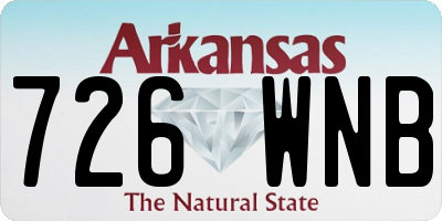 AR license plate 726WNB