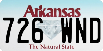 AR license plate 726WND