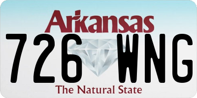 AR license plate 726WNG