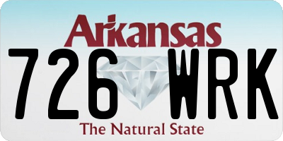 AR license plate 726WRK