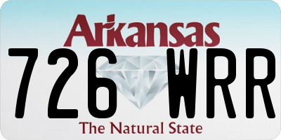 AR license plate 726WRR
