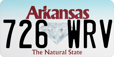 AR license plate 726WRV