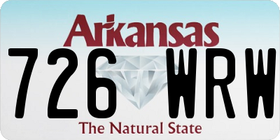 AR license plate 726WRW