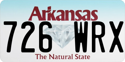AR license plate 726WRX
