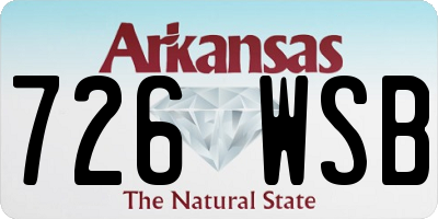AR license plate 726WSB