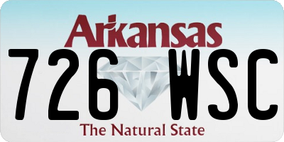AR license plate 726WSC