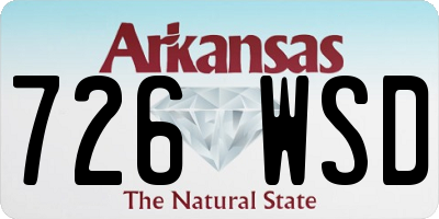 AR license plate 726WSD