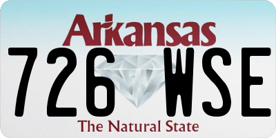 AR license plate 726WSE