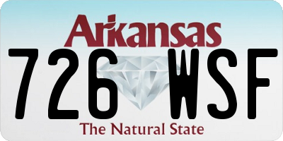 AR license plate 726WSF