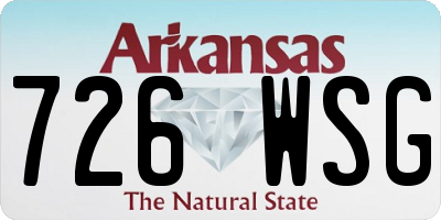 AR license plate 726WSG