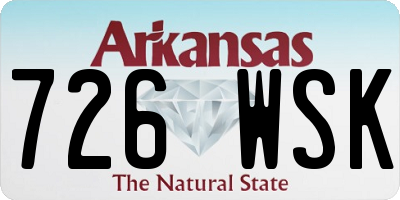 AR license plate 726WSK