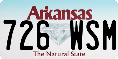 AR license plate 726WSM