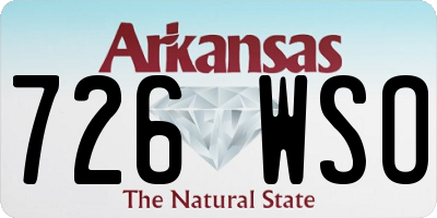 AR license plate 726WSO