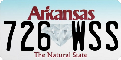 AR license plate 726WSS