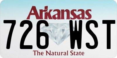 AR license plate 726WST