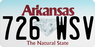 AR license plate 726WSV