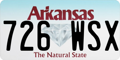 AR license plate 726WSX