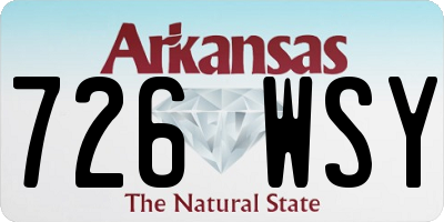 AR license plate 726WSY