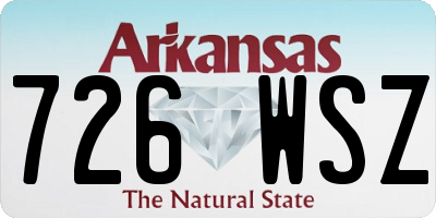 AR license plate 726WSZ