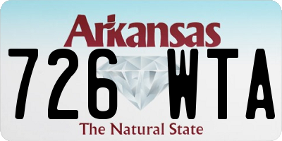 AR license plate 726WTA