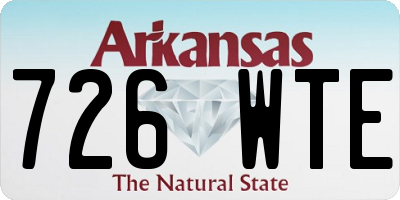 AR license plate 726WTE