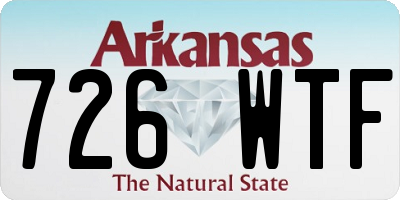 AR license plate 726WTF
