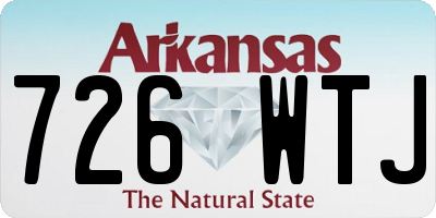 AR license plate 726WTJ