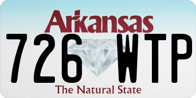 AR license plate 726WTP