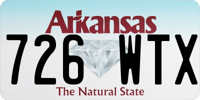 AR license plate 726WTX