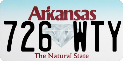 AR license plate 726WTY