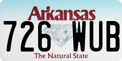 AR license plate 726WUB