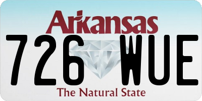AR license plate 726WUE
