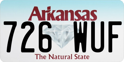 AR license plate 726WUF