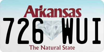 AR license plate 726WUI