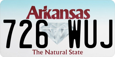 AR license plate 726WUJ