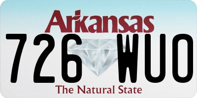 AR license plate 726WUO
