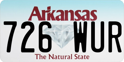 AR license plate 726WUR