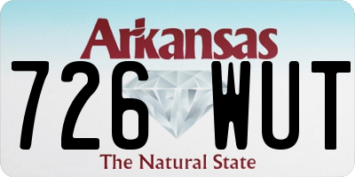 AR license plate 726WUT