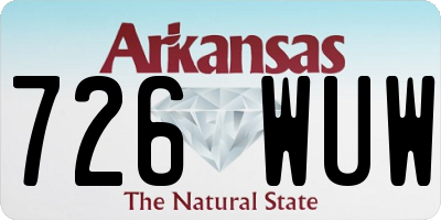 AR license plate 726WUW