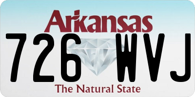 AR license plate 726WVJ
