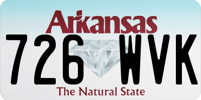 AR license plate 726WVK