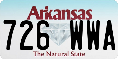 AR license plate 726WWA