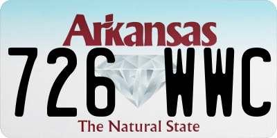 AR license plate 726WWC