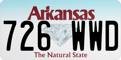 AR license plate 726WWD