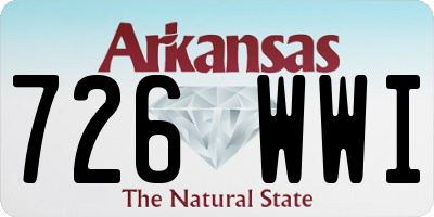 AR license plate 726WWI