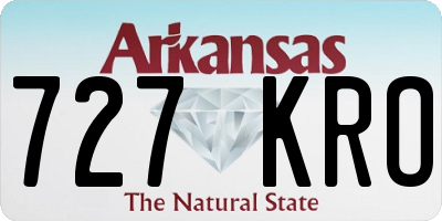 AR license plate 727KRO