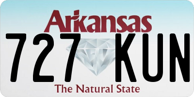 AR license plate 727KUN