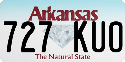 AR license plate 727KUO